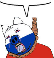 animal bloodshot_eyes crying double_chin ear flag hanging its_over open_mouth pig red_eyes rope russia small_eyes snout soyjak speech_bubble speech_bubble_empty stubble subvariant:massjak subvariant:wholesome_soyjak suicide text tongue variant:bernd variant:gapejak yellow_teeth // 768x818 // 261.8KB