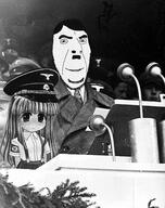 adolf_hitler anime black_and_white furude_rika higurashi nazism swastika variant_cobson // 1981x2500 // 288.4KB