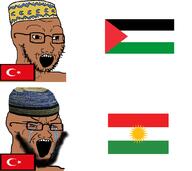 2soyjaks angry beard brown_skin country crying flag flag:kurdistan flag:palestine flag:turkiye glasses islam kurdistan mustache open_mouth palestine stretched_mouth stubble taqiyah turkiye variant:soyak // 1013x904 // 243.5KB