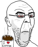 bloodshot_eyes closed_mouth coffee cup ear frown glasses heart i_love mug soyjak stubble text tired variant:imhotep // 529x655 // 79.8KB