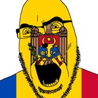 angry animal bird country cross eagle flag glasses moldova open_mouth scepter soyjak star stubble variant:cobson // 721x720 // 66.4KB