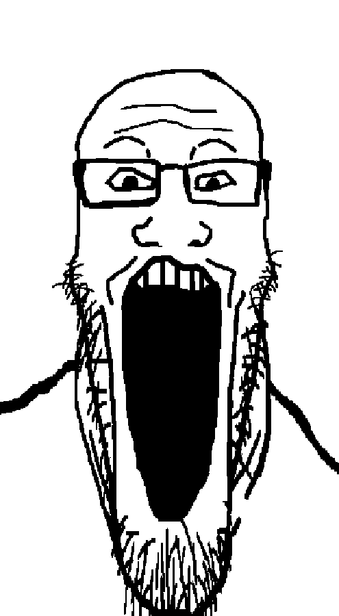 SoyBooru - Post 607: glasses open_mouth soyjak stretched_mouth stubble ...