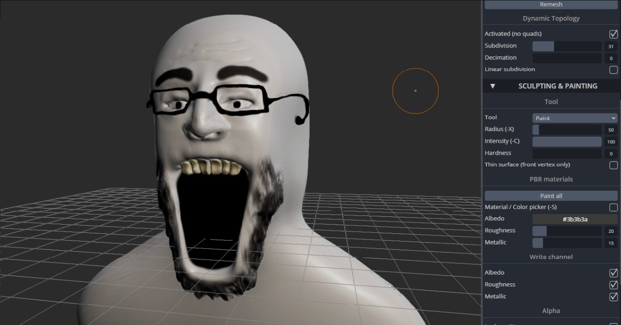SoyBooru - Post 25626: 3d glasses open_mouth soyjak stubble variant:unknown