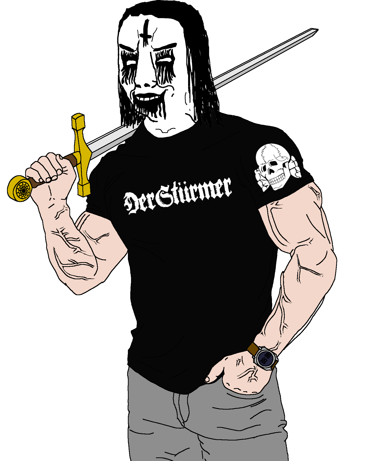 SoyBooru - Post 46515: arm band black_metal buff clothes corpse_paint ...