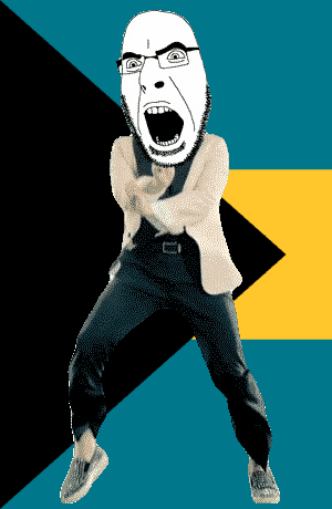 angry animated bahamas country dance flag flag:bahamas full_body gangnam_style glasses irl open_mouth soyjak stubble variant:cobson // 300x460 // 504.1KB