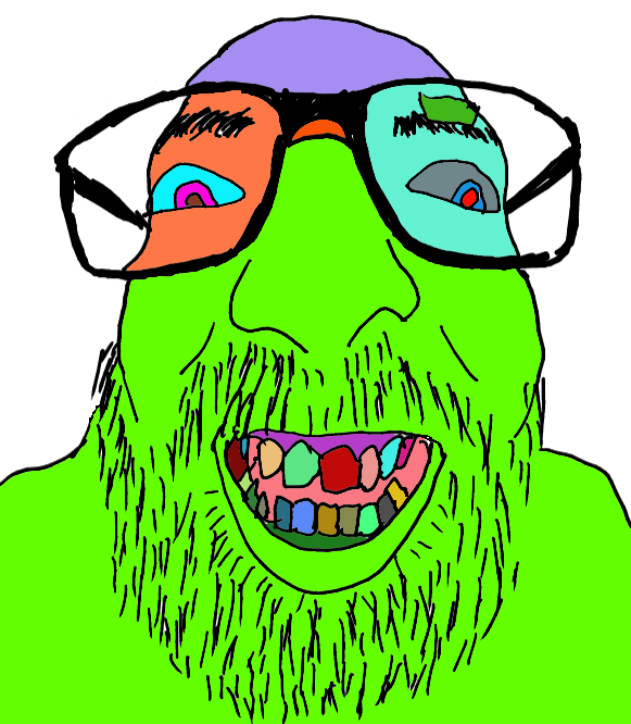 SoyBooru - Post 53069: beard colorful glasses open_mouth variant ...