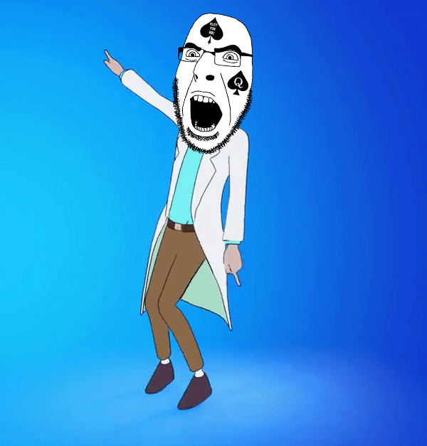 angry animated arm bbc clothes dance fortnite full_body glasses hand leg open_mouth queen_of_spades rick_and_morty rick_sanchez smeeze soyjak stubble tattoo text variant:cobson // 600x627 // 3.7MB