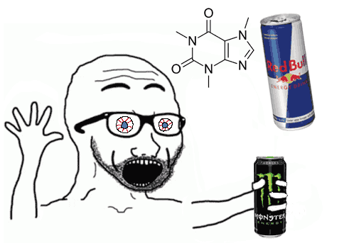 animated arm can chemical crazed energy_drink hand hands_up monster_energy open_mouth red_bull shaking soyjak variant:excited_soyjak // 498x343 // 77.7KB