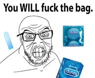 angry clenched_teeth condom durex glasses mustache soyjak stubble text variant:feraljak wrinkles you_will // 1307x1071 // 599.3KB