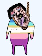 arm bloodshot_eyes clothes crying dead deformed eyes flag full_body hair hanging i_love leg map_(pedophile) mustache open_mouth pedophile pink_skin rope stubble su subvariant:brunetto text tongue variant:bernd yellow_teeth // 396x516 // 104.5KB