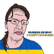 antiwork balding closed_mouth doreen_ford glasses hair russia soyjak tranny ukraine variant:chudjak // 931x936 // 345.3KB
