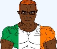 bbc brown_skin bull chad countrywar flag flag:ireland glasses ireland subvariant:muscular_chud variant:chudjak // 1059x929 // 61.8KB
