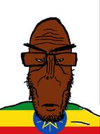 angry bald beard countrywar ethiopia euromutt flag:ethiopia glasses half_open_mouth nigger shitskin subvariant:euromutt variant:markiplier_soyjak // 594x797 // 31.4KB