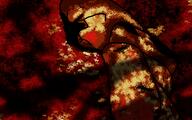 abstract arm black_eyes blood brown_skin closed_mouth glasses its_over postal red red_background sad shadow side_profile soyjak text variant:chudjak video_game yellow_skin // 640x400 // 349.3KB