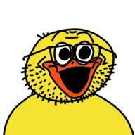 animal bird duck glasses meta:missing_variant open_mouth soyjak stubble yellow_skin // 500x500 // 38.9KB