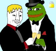arm clothes frog glass hair hand hat holding_object lock nate necktie pepe smile smug soyjak soyjak_party suit tuxedo variant:chudjak yellow_hair // 680x621 // 187.2KB