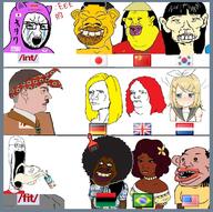 4chan amerimutt angry anime_female crying flags nigger shieet soy soylent variant:gapejak variant:soyak yellow_skin // 743x738 // 176.6KB