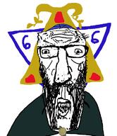 666 angeleno angry anti_angeleno beard clenched_teeth closed_mouth clothes distorted glasses hat judaism kike kippah onion soyjak variant:maxjak // 654x758 // 53.2KB