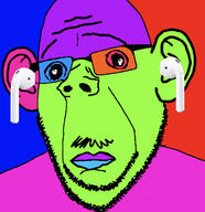 airpods baby closed_mouth colorful deformed ear glasses merge soyjak stubble subvariant:jacobson subvariant:mattias subvariant:wholesome_soyjak variant:a24_slowburn_soyjak variant:bernd variant:cobson variant:gapejak // 713x735 // 311.6KB