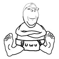 animated arm crossed_arms diaper foot full_body gif glasses hand leg piss poop poopjak sitting smile soyjak stubble variant:wholesome_soyjak // 400x400 // 114.9KB