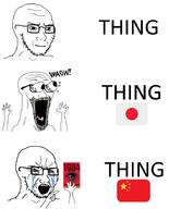 1984 3soyjaks arm china concerned crying excited flag flag:china flag:japan frown george_orwell glasses hand hands_up japan open_mouth place_japan soyjak soyjak_comic stubble subvariant:wewjak thing_chinese thing_japanese variant:soyak // 759x880 // 150.2KB
