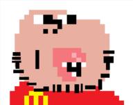 amerimutt brown_skin crooked_teeth mcdonalds open_mouth pixel_art red_shirt stubble subvariant:impish_amerimutt // 1236x972 // 7.9KB
