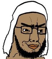 arab beard brown_skin closed_mouth clothes glasses hat islam keffiyeh smile smug soyjak variant:chudjak // 482x538 // 77.6KB