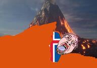 ack flag flag:iceland glasses iceland lava mustache open_mouth purple_hair soyjak stubble teeth tongue volcano // 1055x739 // 47.5KB