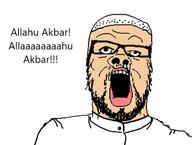 arab beard clothes glasses islam mucus open_mouth soyjak stubble taqiyah text variant:a24_slowburn_soyjak // 626x474 // 68.0KB