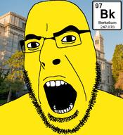 angry asian berkelium chemistry element glasses irl_background small_eyes soyjak stubble variant:cobson yellow_skin // 721x789 // 304.1KB