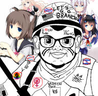 animal anime black_lives_matter cat closed_mouth clothes countey country ear feminism flag glasses hat helmet i_love israel key lets_go_brandon lgbt military nazism oh_my_god_she_is_so_attractive schutzstaffel soyjak tranny united_states variant:brandon // 621x609 // 325.3KB