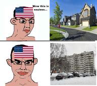 2soyjaks amerimutt angry balloon brown_skin building car closed_mouth country ear europe flag glasses grass hair house looking_at_you looking_to_the_right photo place_japan plant playground road sky smile snow star text tree united_states variant:chudjak window // 696x616 // 445.5KB
