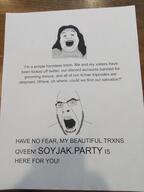 2soyjaks a_(4chan) glasses irl open_mouth poster soyjak_party stubble tranny variant:alicia variant:cobson // 2448x3264 // 1.5MB