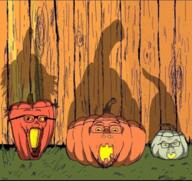 3soyjaks angry cartoon glasses halloween jack_o_lantern mustache open_mouth pumpkin soyjak stubble variant:bernd variant:feraljak variant:wewjak // 659x621 // 1.0MB