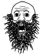 balding beard bloodshot_eyes open_mouth soyjak variant:unknown // 493x645 // 58.3KB