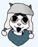 animal black_eyes cat clothes glasses hat open_mouth scarf snout soyjak streamer stubble tagme_streamer_name transparent ushanka variant:unknown whisker // 499x625 // 50.3KB