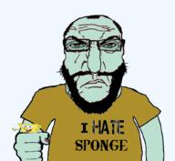 beard blue_skin closed_mouth glasses holding_object spongebob_squarepants squidward subvariant:science_lover yellow_clothes // 1017x935 // 285.1KB