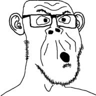 animal ear glasses monkey open_mouth soyjak stubble variant:unknown // 1147x1147 // 82.8KB