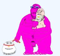 angry baby babyjak bald button doll_(user) fat gynaecomastia leash naked obese pacifier penis pet pointing stubble transparent_background variant:gapejak variant:meatjak // 1600x1500 // 426.5KB