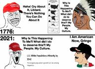 bloodshot_eyes cap clothes country crying_wojak flag hat latino maga mexico native_american nordic_chad open_mouth soyjak stretched_mouth text united_states variant:classic_soyjak variant:wojak wojak // 1080x790 // 156.3KB