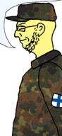 camouflage chin ear finland glasses patch side_profile slit_pupils soldier speech_bubble speech_bubble_empty stubble variant:soydierjak yellow_skin // 330x720 // 274.9KB