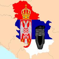 beret clothes country flag glasses grey hat map open_mouth serbia serbian soyjak stubble variant:markiplier_soyjak // 2500x2500 // 256.7KB