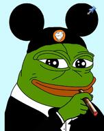 cigar closed_mouth ear frog grin mickey_mouse pepe smile smoking stubble tuxedo variant:impish_soyak_ears // 1047x1325 // 81.8KB