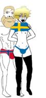 beard blond blue_eyes blush chad country flag flag:norway flag:sweden full_body gay glasses muscles nordic_chad norway open_mouth smile soyjak stubble sweden thigh_highs twink twinkjak variant:cobson variant:soyak yellow_hair // 717x1533 // 161.1KB