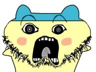 mametchi open_mouth soyjak stubble subvariant:doctos teeth tongue variant:mameson yellow_skin // 600x450 // 58.5KB