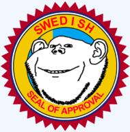 badge ear flag seal_of_approval smile soyjak stubble sweden text transparent variant:impish_soyak_ears // 800x808 // 257.4KB