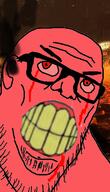 angry blood call_of_duty clenched_teeth ear fat fire glasses lava open_mouth red_skin smoke soyjak stubble variant:stu video_game // 387x673 // 199.7KB