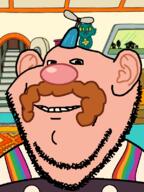brown_mustache cartoon_network closed_mouth clothes ear mustache overalls propeller_hat smile soyjak stubble uncle_grandpa variant:impish_soyak_ears white_skin // 598x800 // 189.5KB