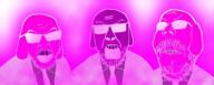3soyjaks angry clothes dog ear glasses glowie glowing inverted mustache necktie open_mouth purple soyjak stubble suit sunglasses thrembo variant:feraljak variant:feraljak_front variant:gapejak // 2490x1000 // 2.3MB