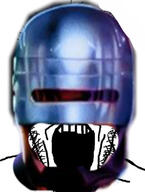 cyborg helmet open_mouth robocop robot soyjak stubble variant:markiplier_soyjak // 828x1100 // 128.3KB
